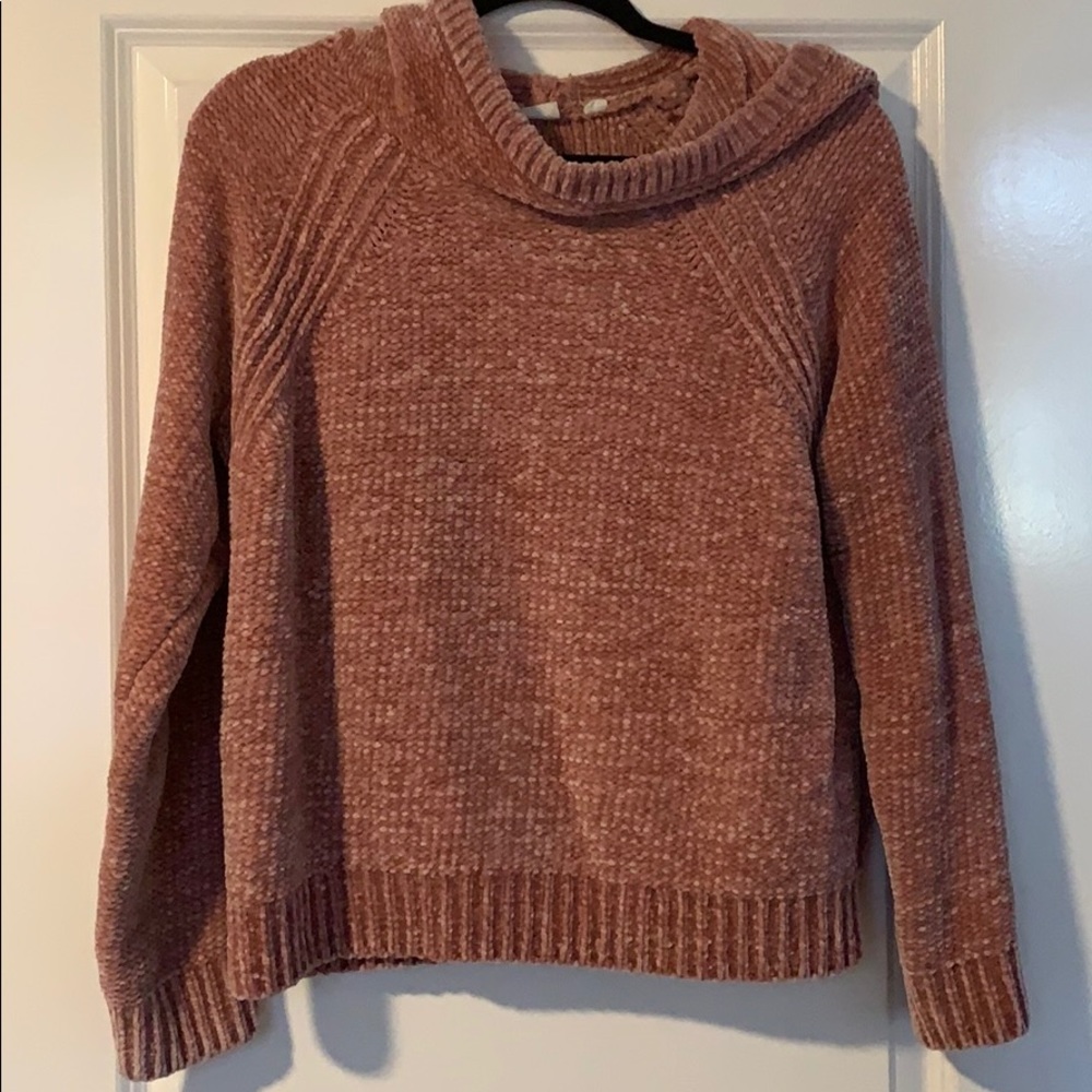 Pink velvet sweater